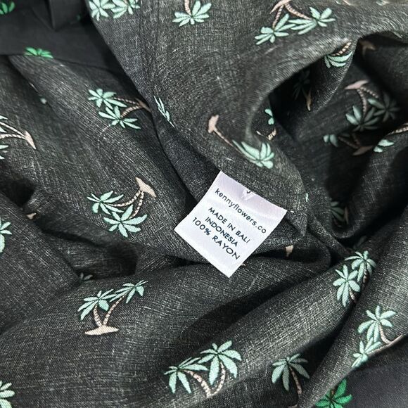 Kenny Flowers Limited Edition Palm Tree Print Short Sleeve Button Down Size XXL - Picture 6 of 9